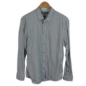 BF1486 Men’s Michael Kors Designer SLIM Fit Plaid Button Down Shirt L